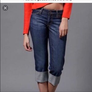 AG Adriano‎ Goldschmeid The Shorty Capri cropped denim cuff jeans 31 HPx3!